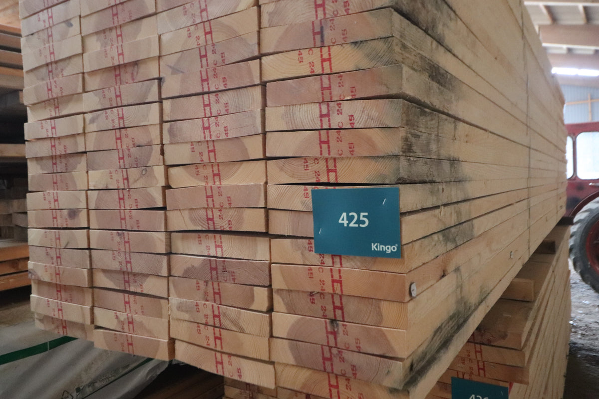 Restparti – 52 stk. spærtræ C24 – 40 × 240 × 4500 mm